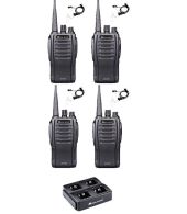 Set van 4 Midland G10 Pro UHF PMR446 Portofoon met multilader en beveiligingoortje