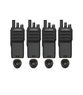 Set van 4 Motorola R2 UHF DMR Digitaal IP55 5Watt met tafellader