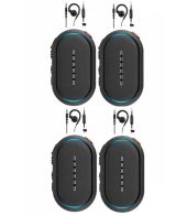 Set van 4 Motorola TLK 25 Wi-Fi WAVE PTX Bluetooth Wifi IP67 mini portofoons met oortjes