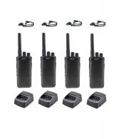 Set van 4 TYT TC-19 UHF IP54 10watt portofoons met D-shape oortje