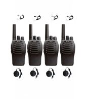 Set van 4 TYT TC-666 UHF 2Watt Portofoons met beveiliging oortje