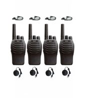 Set van 4 TYT TC-666 UHF 2Watt Portofoons met D-shape oortje