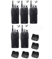 Set van 5 Icom IC-F29DR3 Digitaal portofoons met beveiliging headsets