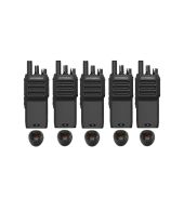 Set van 5 Motorola R2 UHF DMR Digitaal IP55 5Watt met tafellader