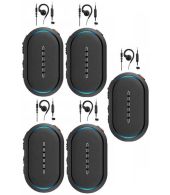 Set van 5 Motorola TLK 25 Wi-Fi WAVE PTX Bluetooth Wifi IP67 mini portofoons met oortjes