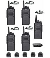 Set van 5 TYT TC-3000A UHF IP55 10Watt met D-shape oortje en koffer