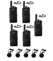 Set van 5 TYT TC-555 UHF 2Watt compacte Portofoons met D-shape oortje