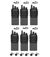 Set van 6 Baofeng C2 UHF 5Watt portofoons met D-shape oortjes