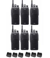 Set van 6 com IC-F29DR3 Digitaal DPMR en PMR446 IP67 portofoons