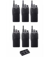 Set van 6 Icom IC-F29SR2 UHF PMR446 IP67 Waterdicht met multilader