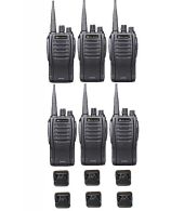 Set van 6 Midland G10 Pro UHF PMR446 Portofoon met tafellader