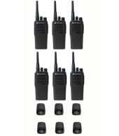 Set van 6 Motorola DP1400 UHF DMR IP54 5Watt met tafellader