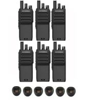 Set van 6 Motorola R2 UHF DMR Digitaal IP55 5Watt met tafellader