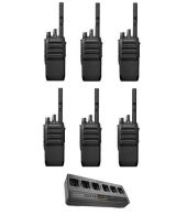 Set van 6 Motorola R5 UHF DMR IP67 NKP 5 Watt met multilader