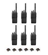 Set van 6 Motorola R5 UHF DMR IP67 NKP 5 Watt met tafellader