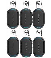 Set van 6 Motorola TLK 25 Wi-Fi WAVE PTX Bluetooth Wifi IP67 mini portofoons met oortjes