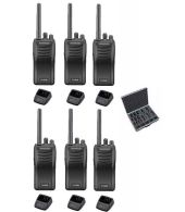 Set van 6 stuks Kenwood TK-3501 PMR446 met tafelladers en koffer