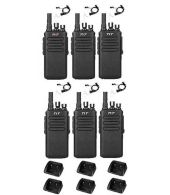 Set van 6 stuks TYTERA MD-680 DMR portofoons met beveiliging oortje