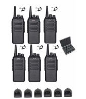 Set van 6 TYT TC-3000A UHF IP55 10Watt met beveiligingoortje en koffer