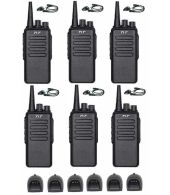 Set van 6 TYT TC-3000A UHF IP55 10Watt met D-shape oortje