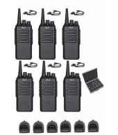 Set van 6 TYT TC-3000A UHF IP55 10Watt met D-shape oortje en koffer