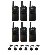 Set van 6 TYT TC-555 UHF 2Watt compacte Portofoons