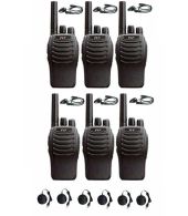 Set van 6 TYT TC-666 UHF 2Watt Portofoons met D-shape oortje