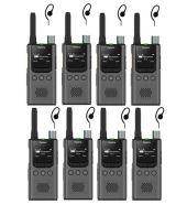 Set van 8 Hytera S1 Pro LF vergunning vrije Digitale UHF PMR446 met C-ring oortje