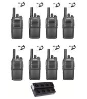 Set van 8 Inrico T526 IP54 4G LTE POC Zello Portofoons met beveiliging oortje en multilader OP=OP