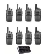 Set van 8 Inrico T526 IP54 4G LTE POC Zello Portofoons met multilader OP=OP