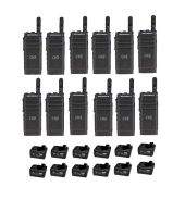 Set van 12 Motorola SL1600 DMR UHF IP54 3Watt portofoon met tafellader