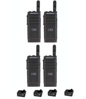 Set van 4 Motorola SL1600 DMR UHF IP54 3Watt portofoon met tafellader